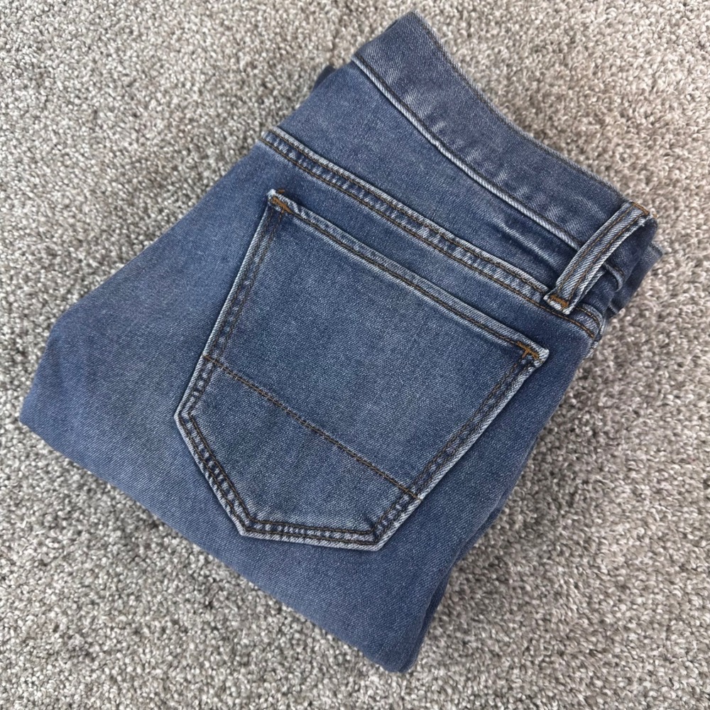 Banana Republic Travel Jean Mens 32x33 (actual) Slim Fit Medium Wash Blue Denim